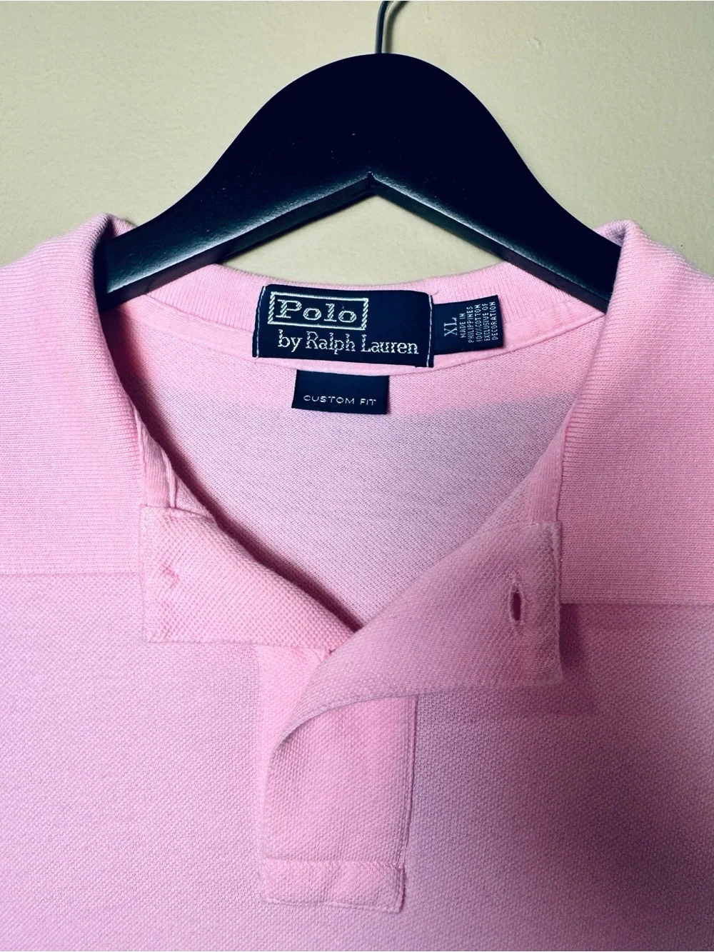 Polo Ralph Lauren Custom Fit Pink Short Sleeve Polo Shirt Men’s XL